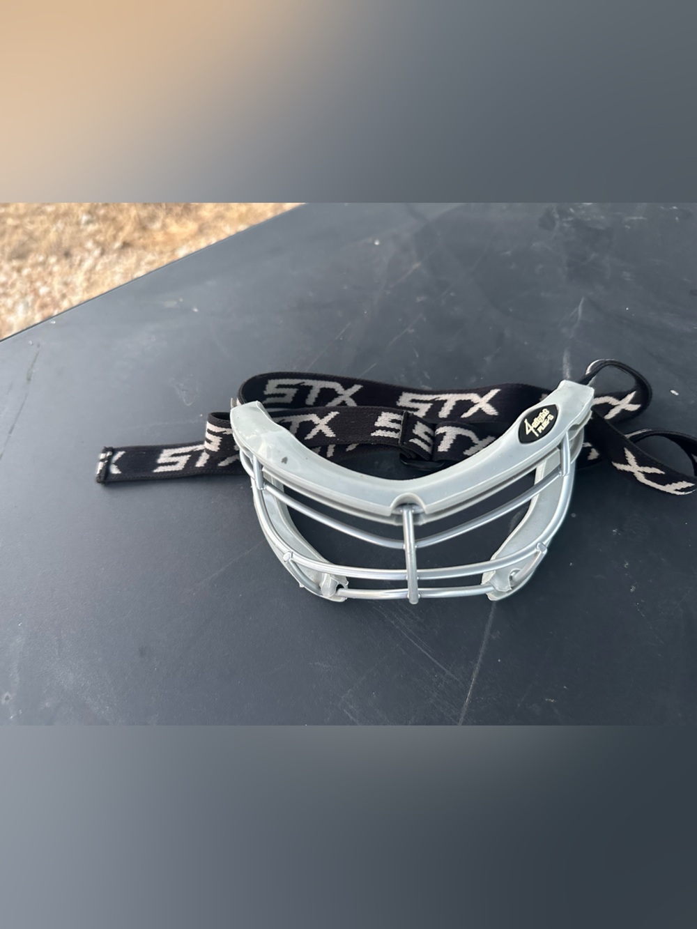 Youth Lacrosse Face Mask Guard in Light Gray